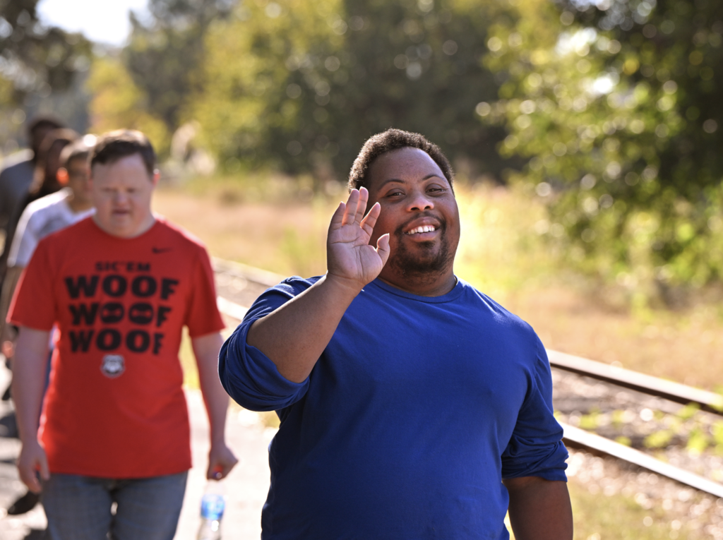 Man walking on the Rail Trail