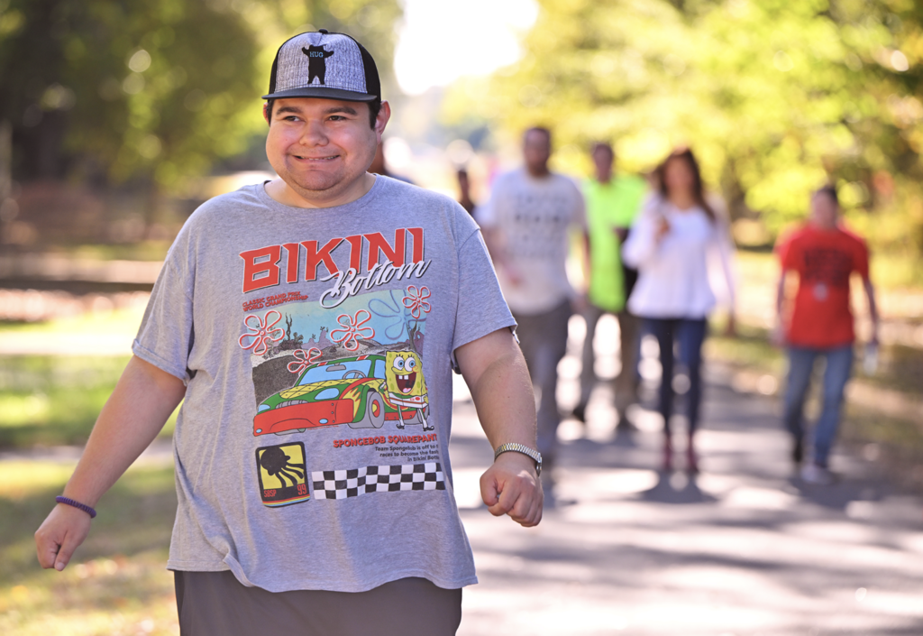 Man walking on the Rail Trail