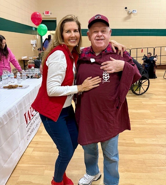 Man and woman with a tshirt