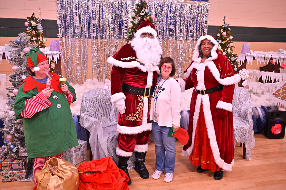 Santa Claus and woman
