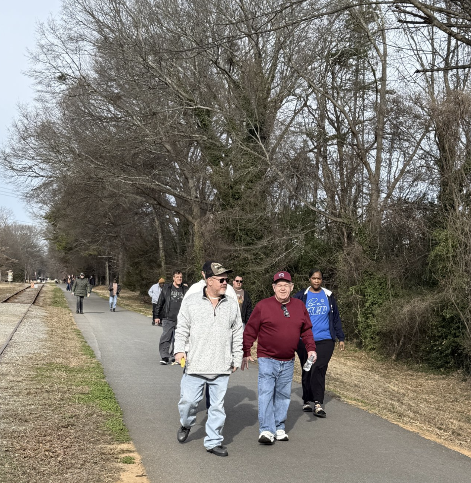 People walking outside