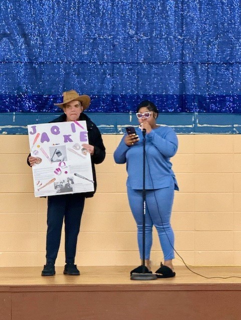 two people presenting