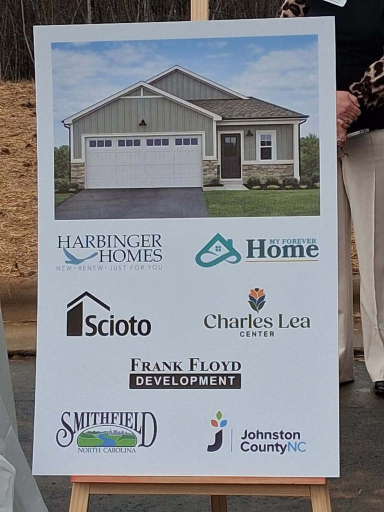 poster at ground breaking