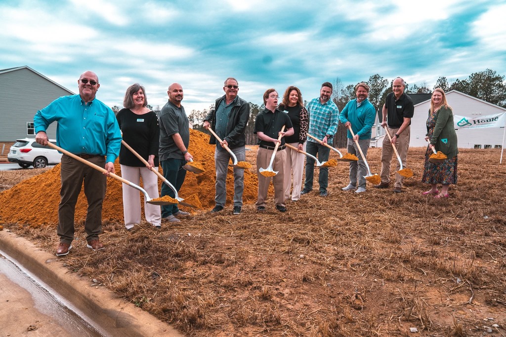 Group of people at at groundbreaking