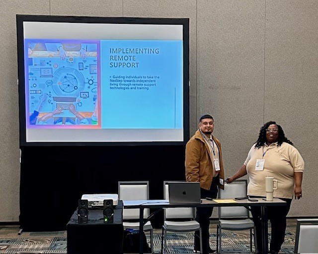 two people at conference