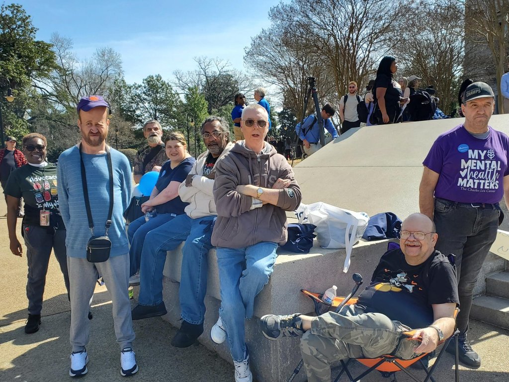 Group shot of Charles Lea Center team at the statehouse