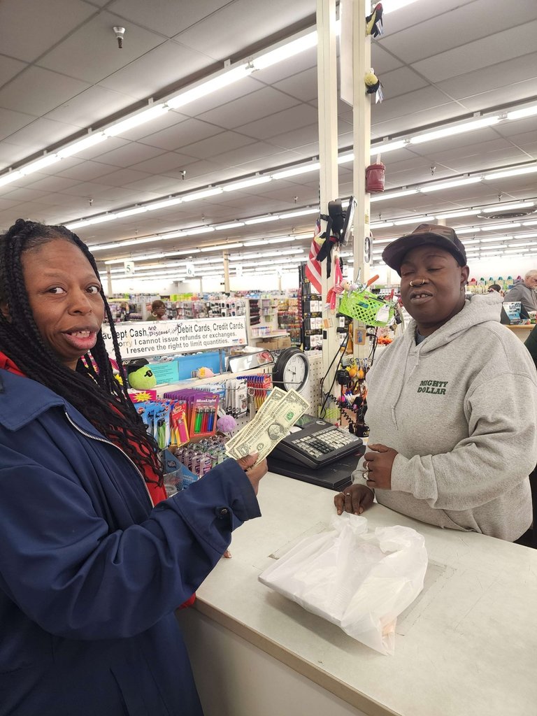 a women paying for purchases