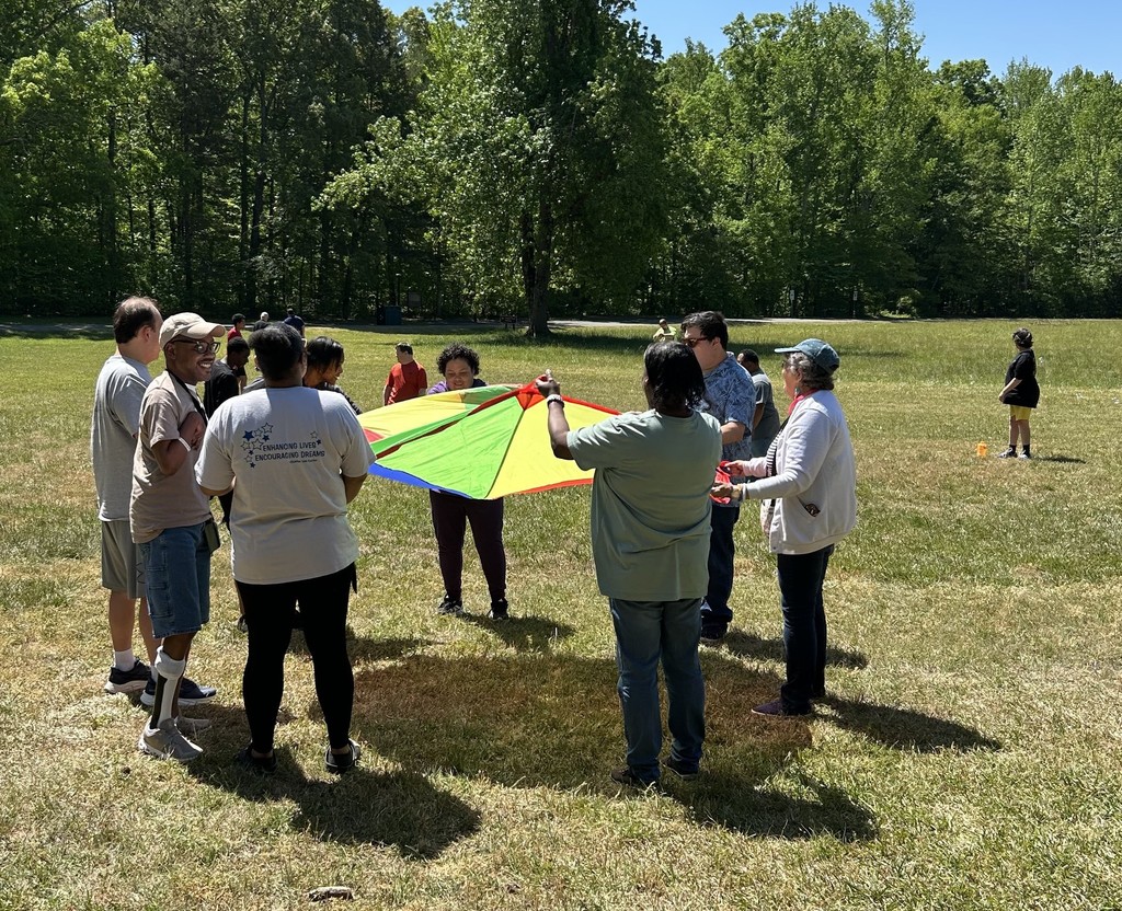  GROUP WITH A PARACHUTE