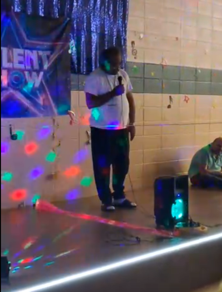 man singing