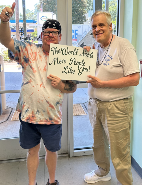 Thank you from two men