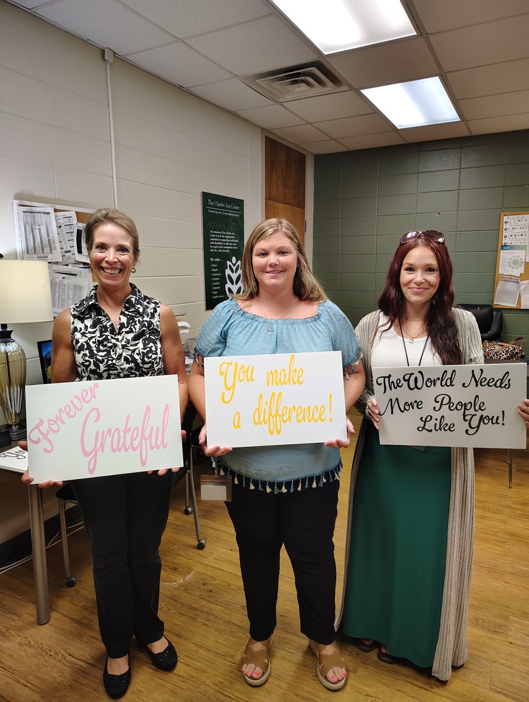 Staff with sign