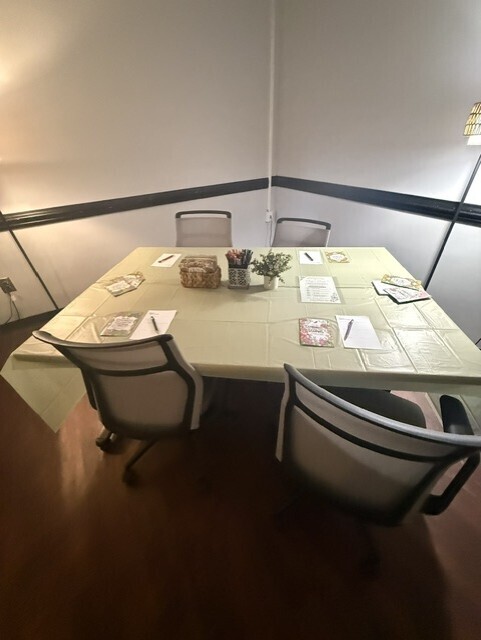 Table in wellness room