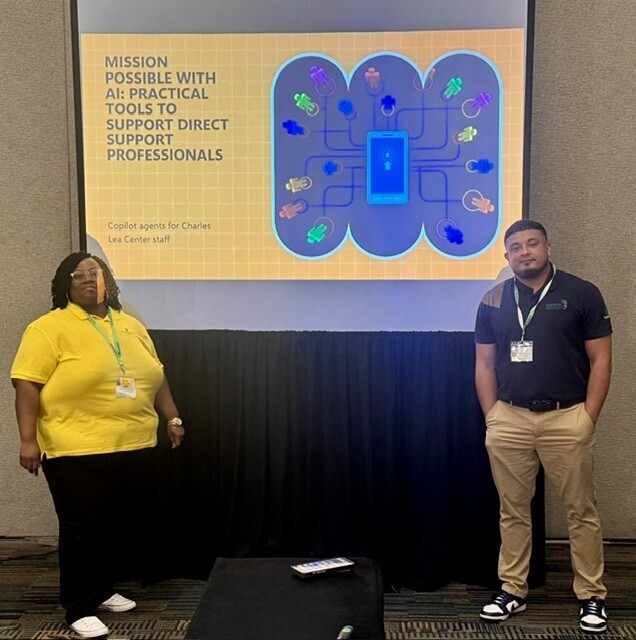 LJeter and Omar Chiniros presenting at a conference