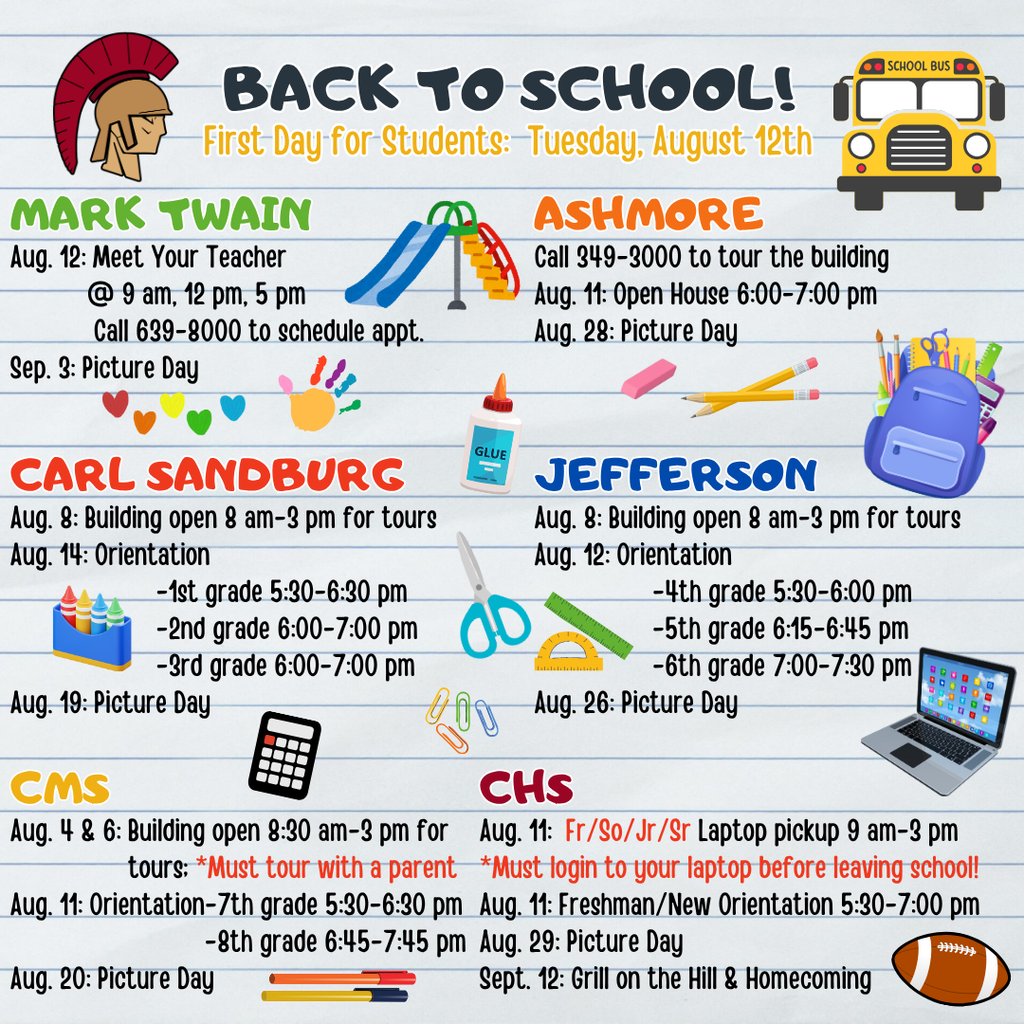 back to school dates