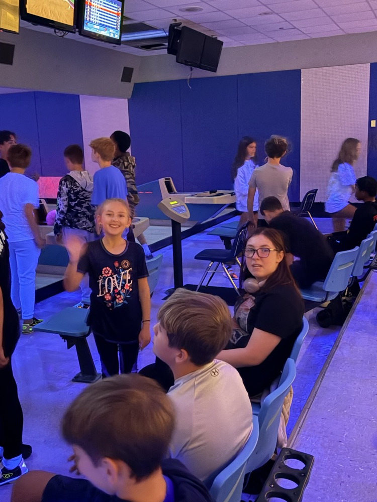 Students bowling