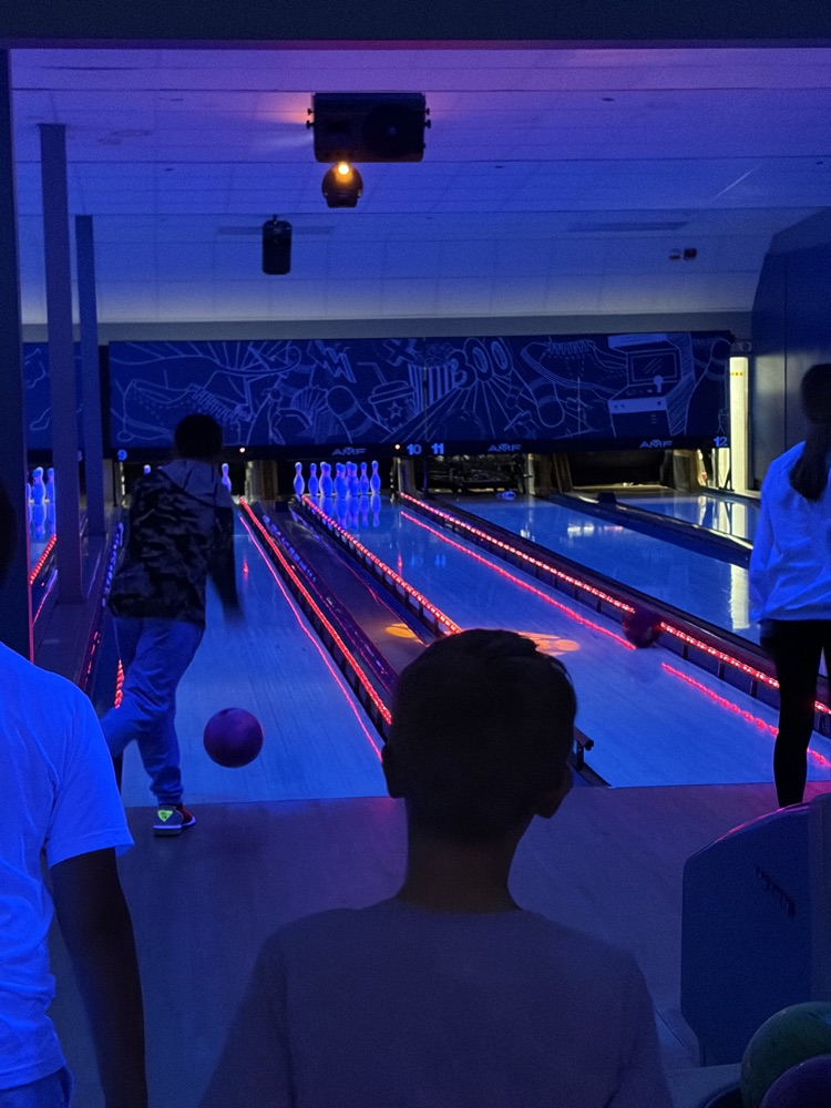 Students bowling