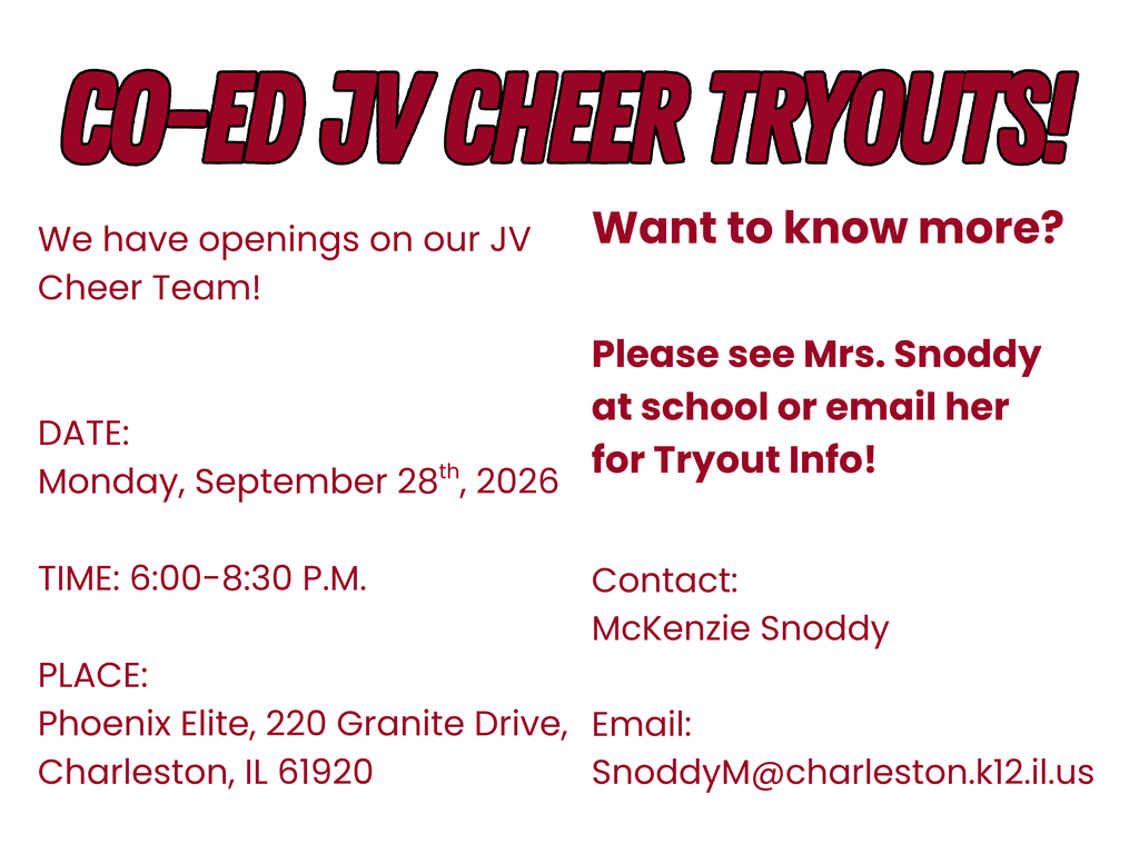 CHS jv cheer tryouts information
