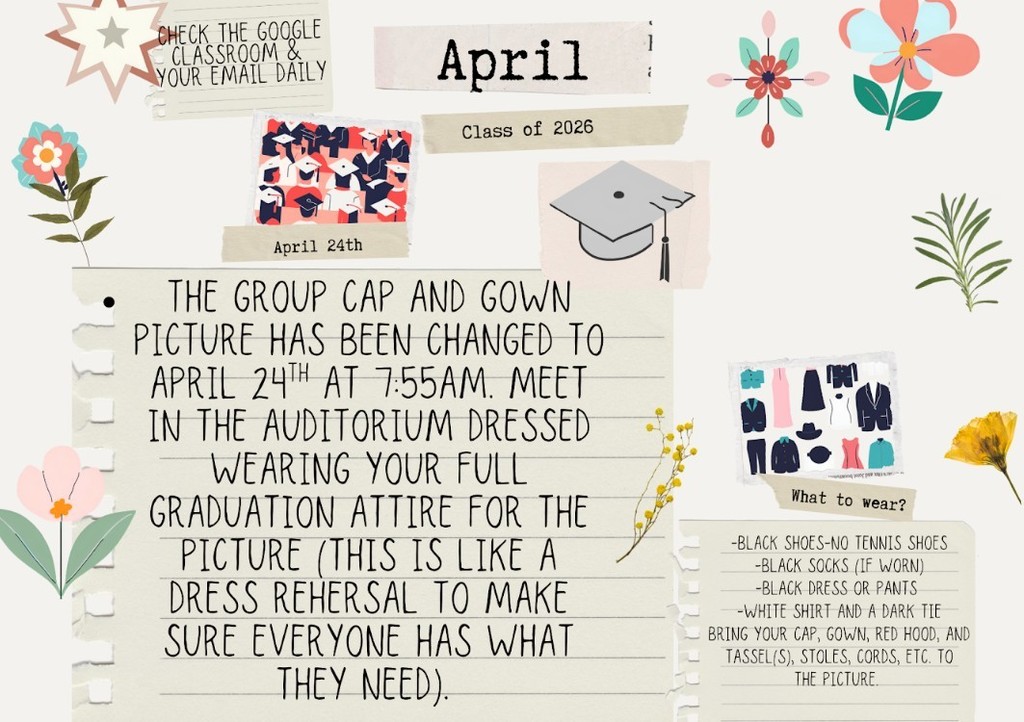 April - Cap & Gown Photo