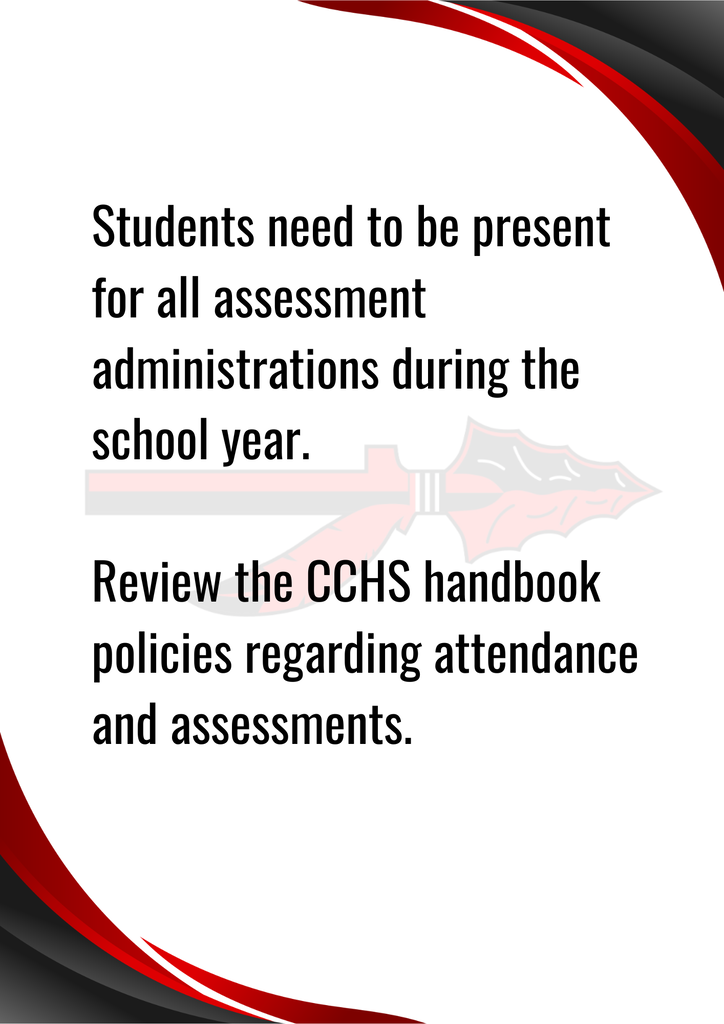 CCHS Assessment Reminders
