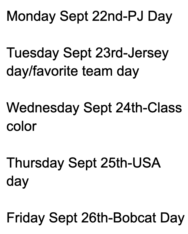 Homecoming Dress Ups Days