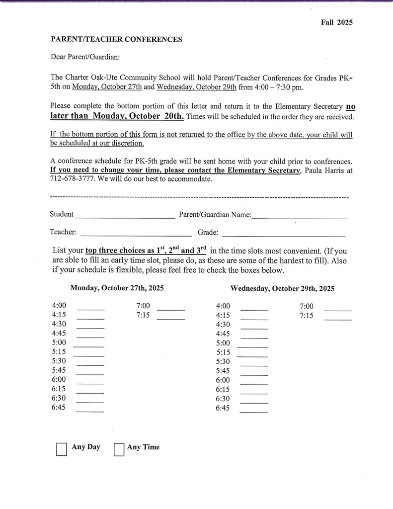 PTC Form