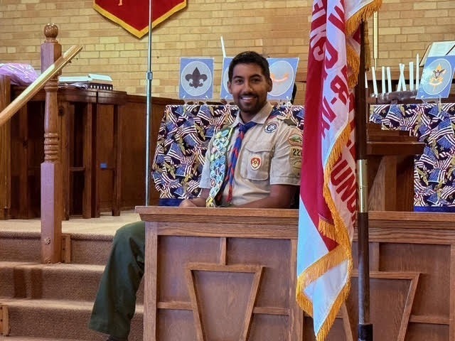 Sorenson Accepting Eagle Scout Ranking
