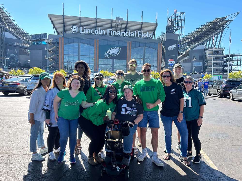 Staff at Eagles Game