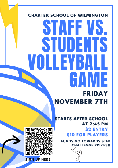 Staff vs. Students Vball Game 11/7
