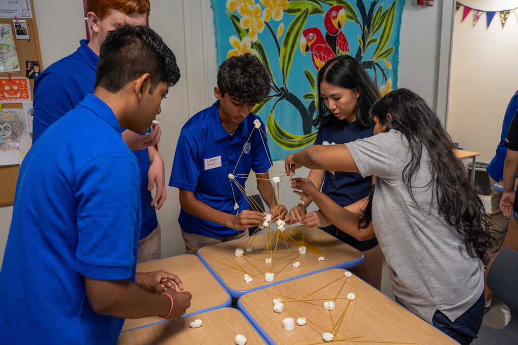 Freshmen doing activity