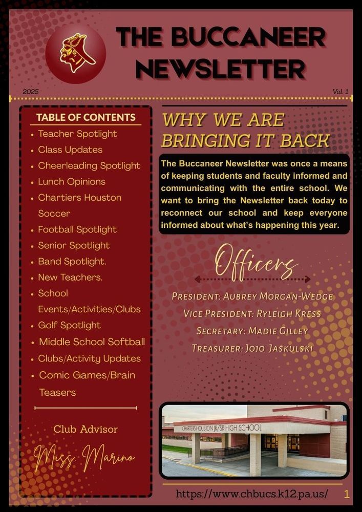 Buc Newsletter Page 1