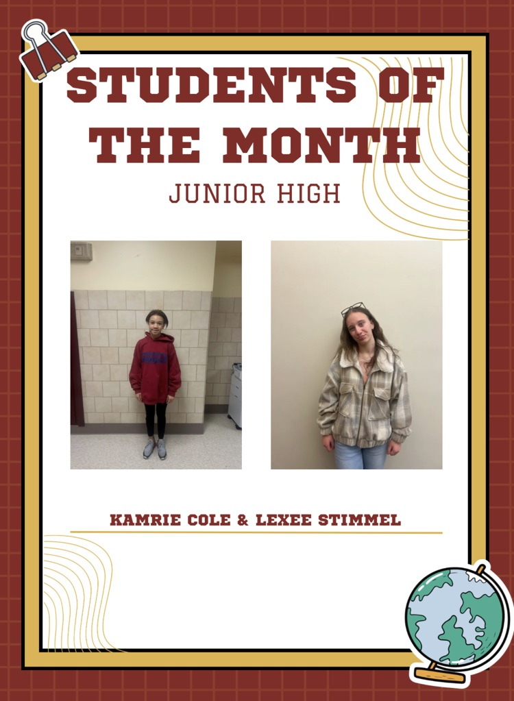 Jr. High Students of the Month