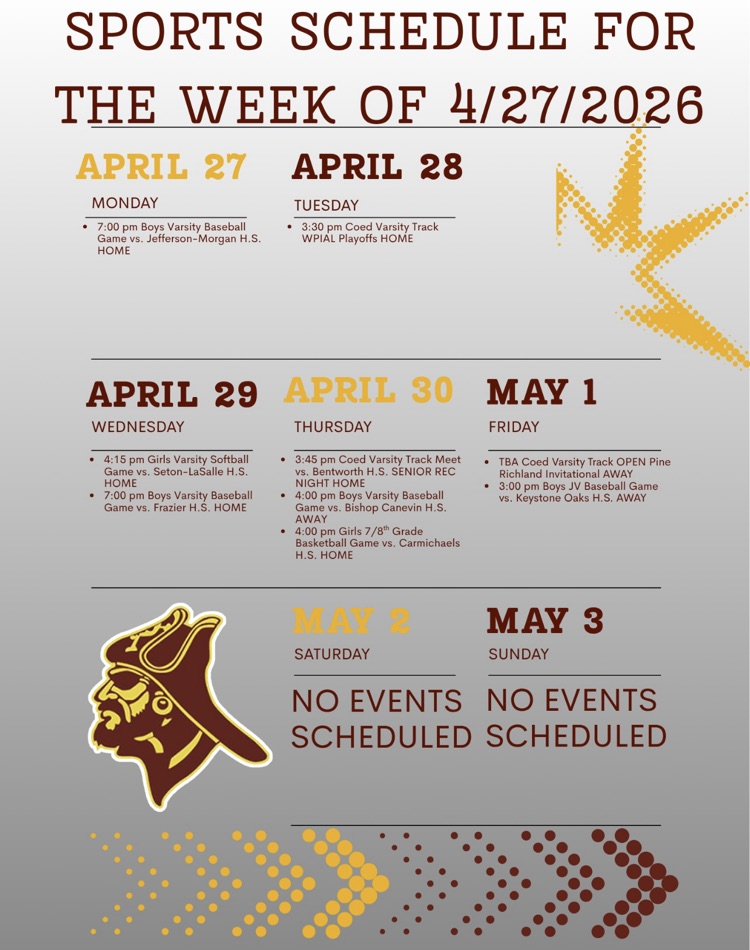Weekly Sports Schedule
