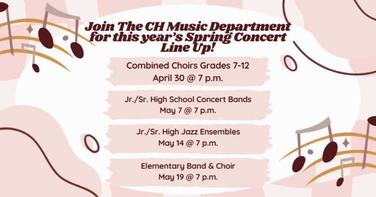 Spring Concert Line Up