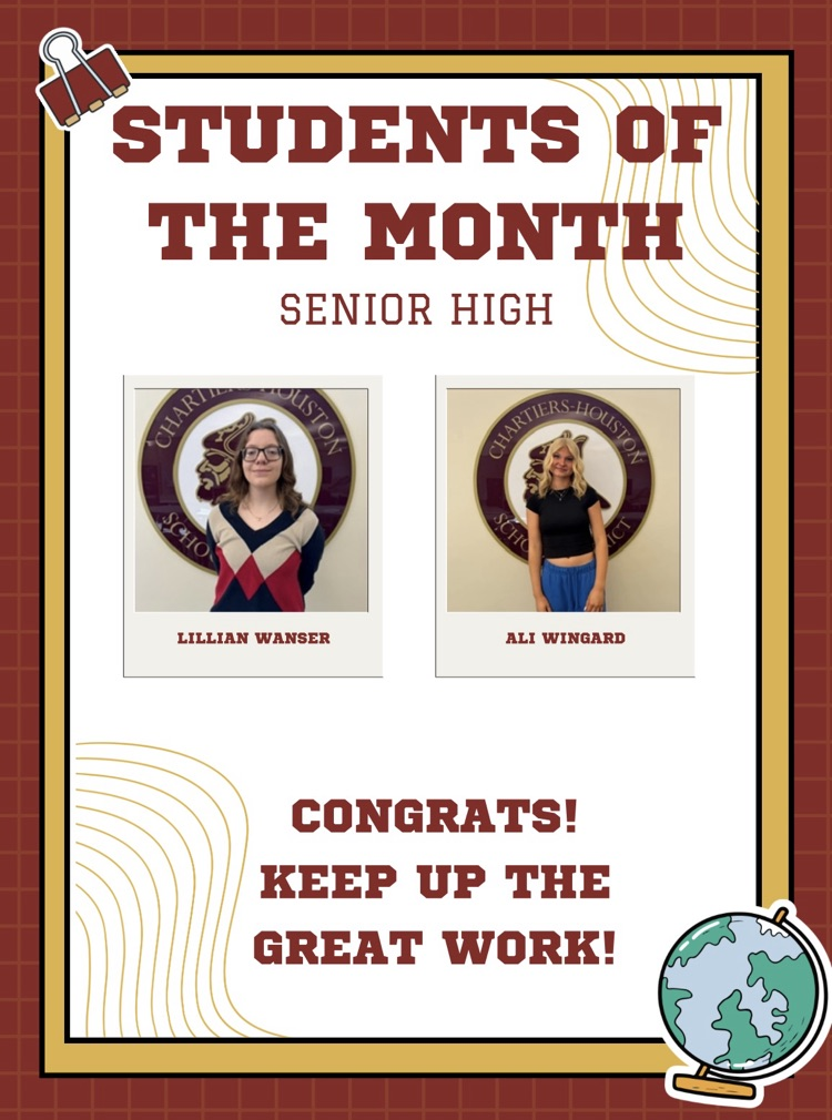 Students of the Month Sr. High