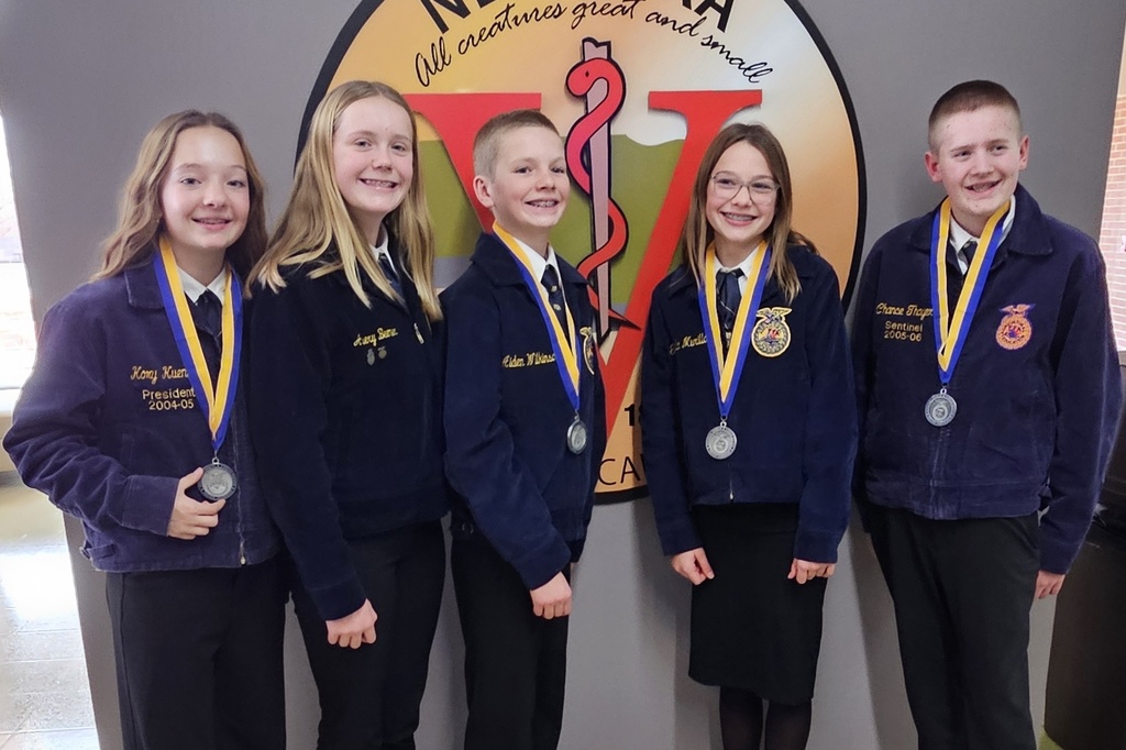 2nd Place FFA Junior High Ag Quiz Bowl Team