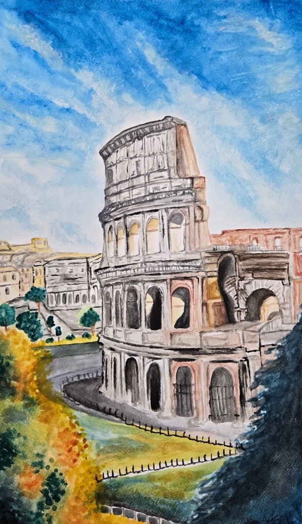 Colleseum watercolor