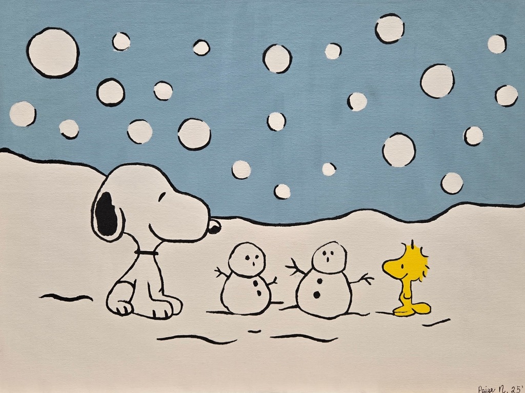 Snoopy oil painting