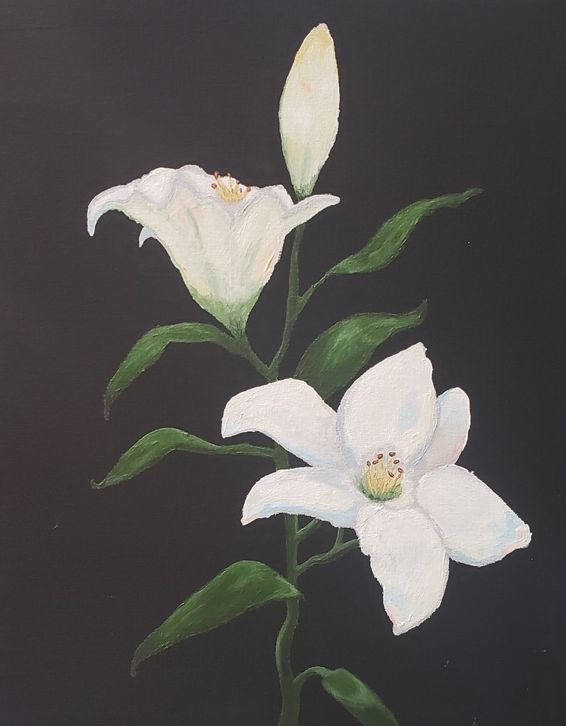lillies acrylic
