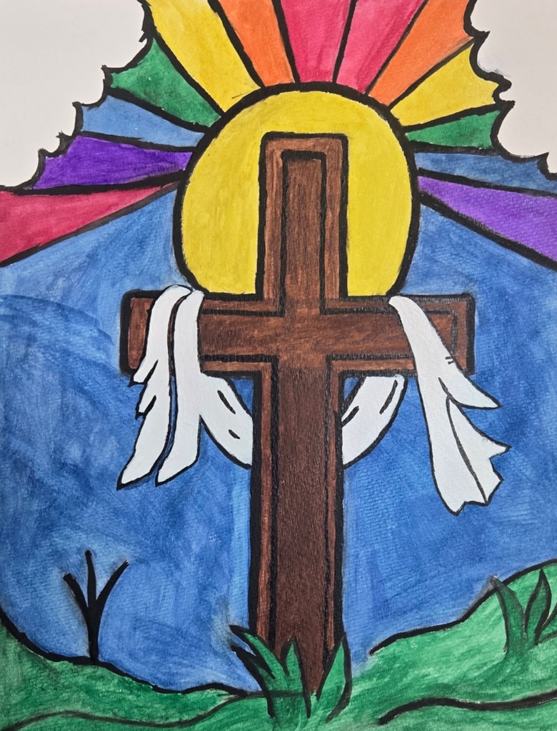 watercolor cross