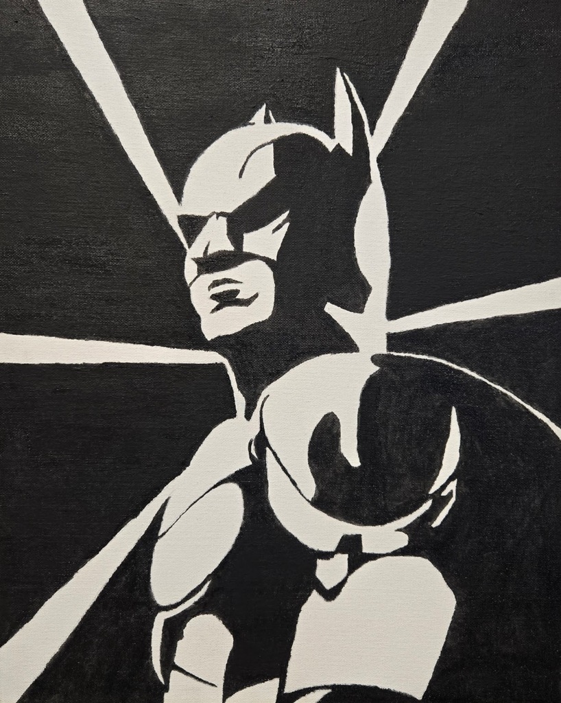 Batman oil paint