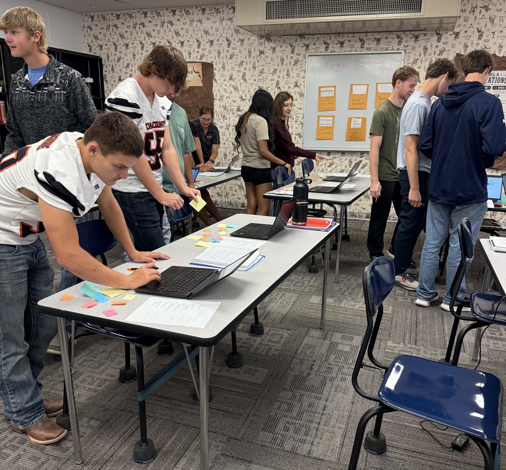 Students working on projects