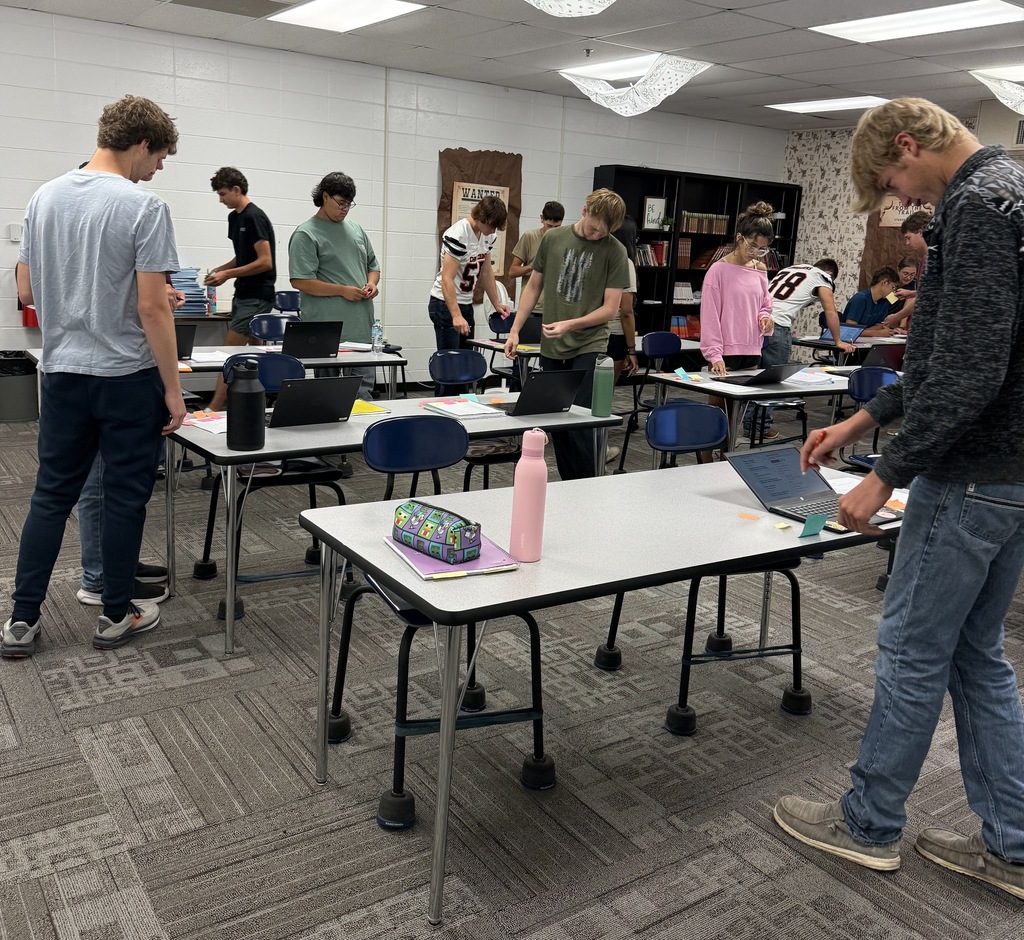 Students working on their projects