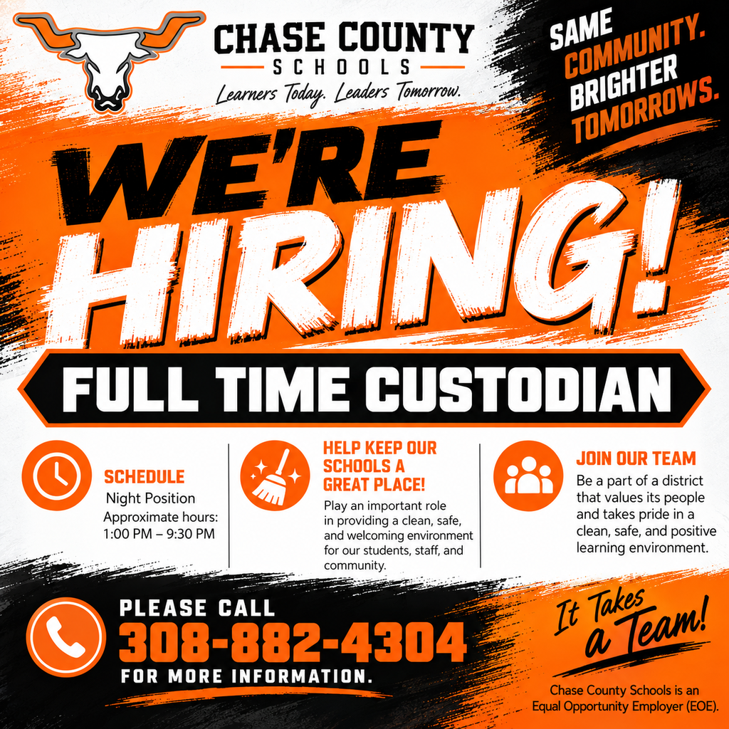 We're Hiring Full Time Custodian