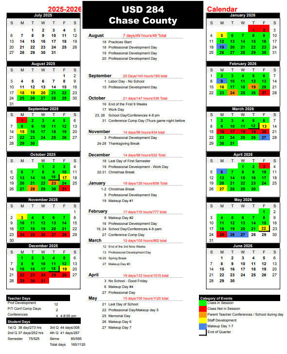 2025-2026 School Calendar