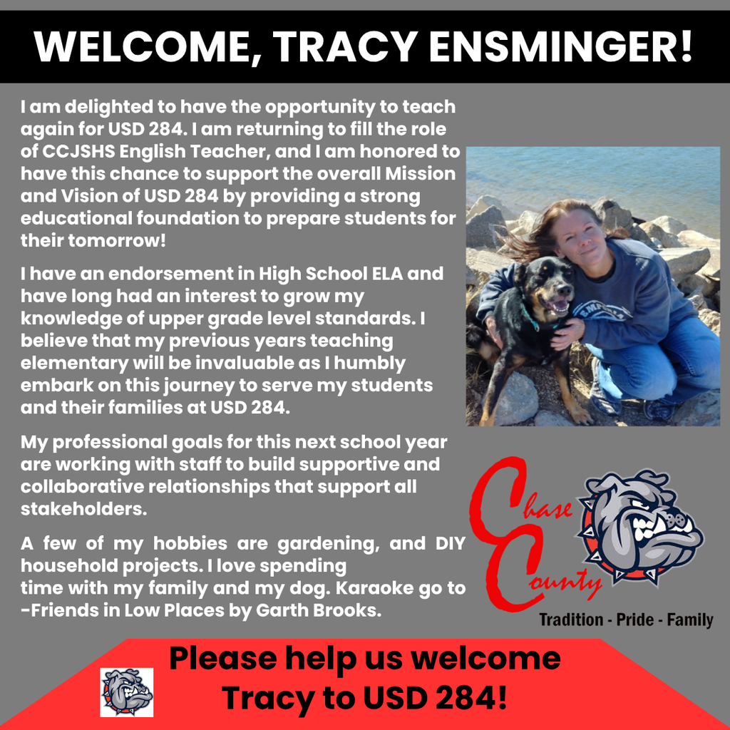 Welcome, Tracy Ensminger