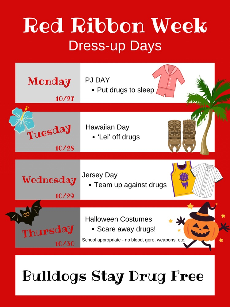 red ribbon spirit week