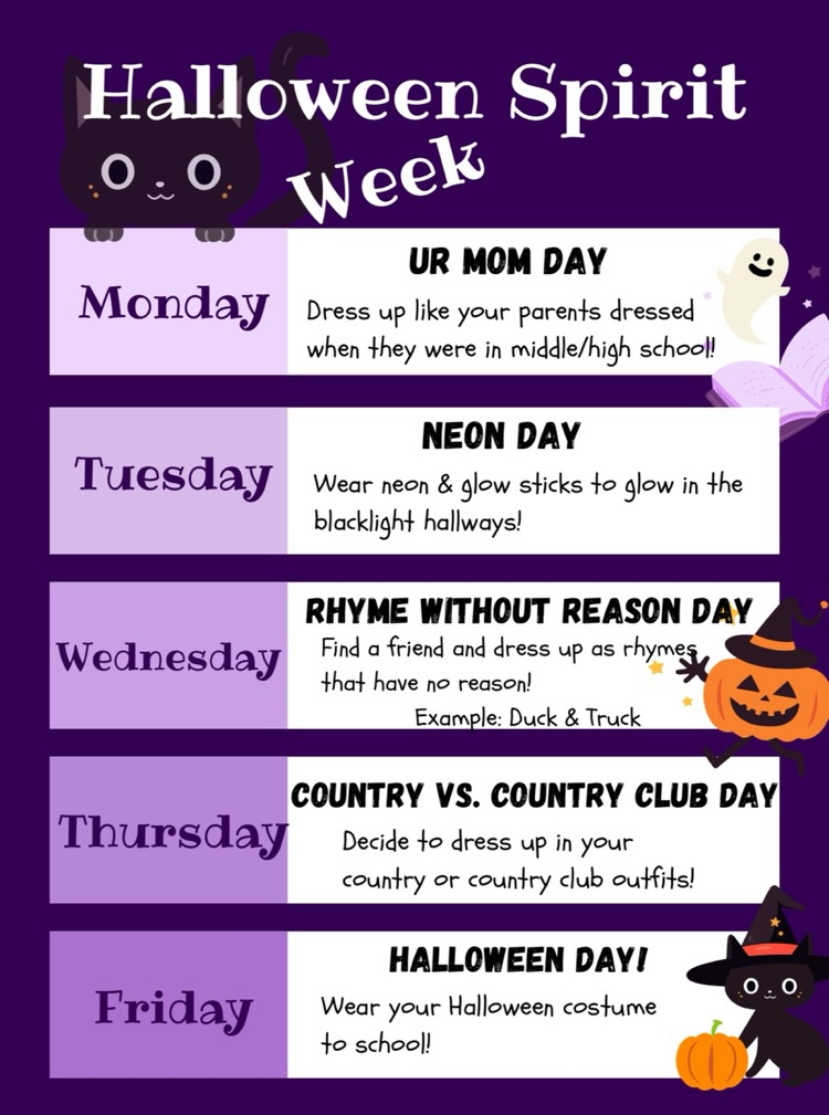 spirit week flyer