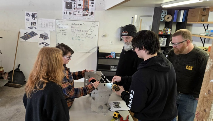 robotics team working