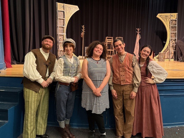 Cats of They Built America with student