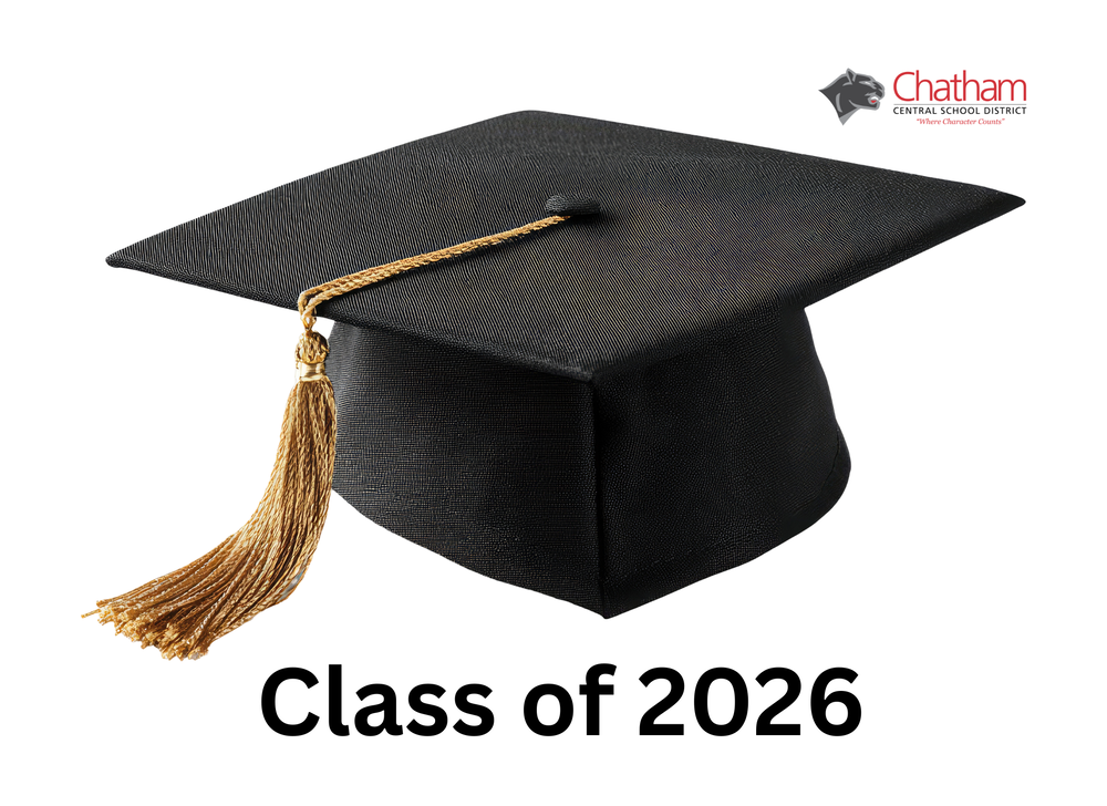 Chatham CSD logo and graduation cap for class of 2026